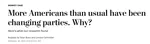 More Americans than usual have been changing parties. Why?