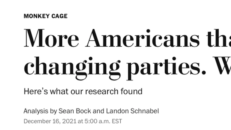 More Americans than usual have been changing parties. Why?